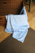 Lt. Blue Bubble Plush Throw Blanket