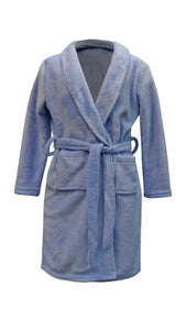 Girls Ice Blue Plush Robe