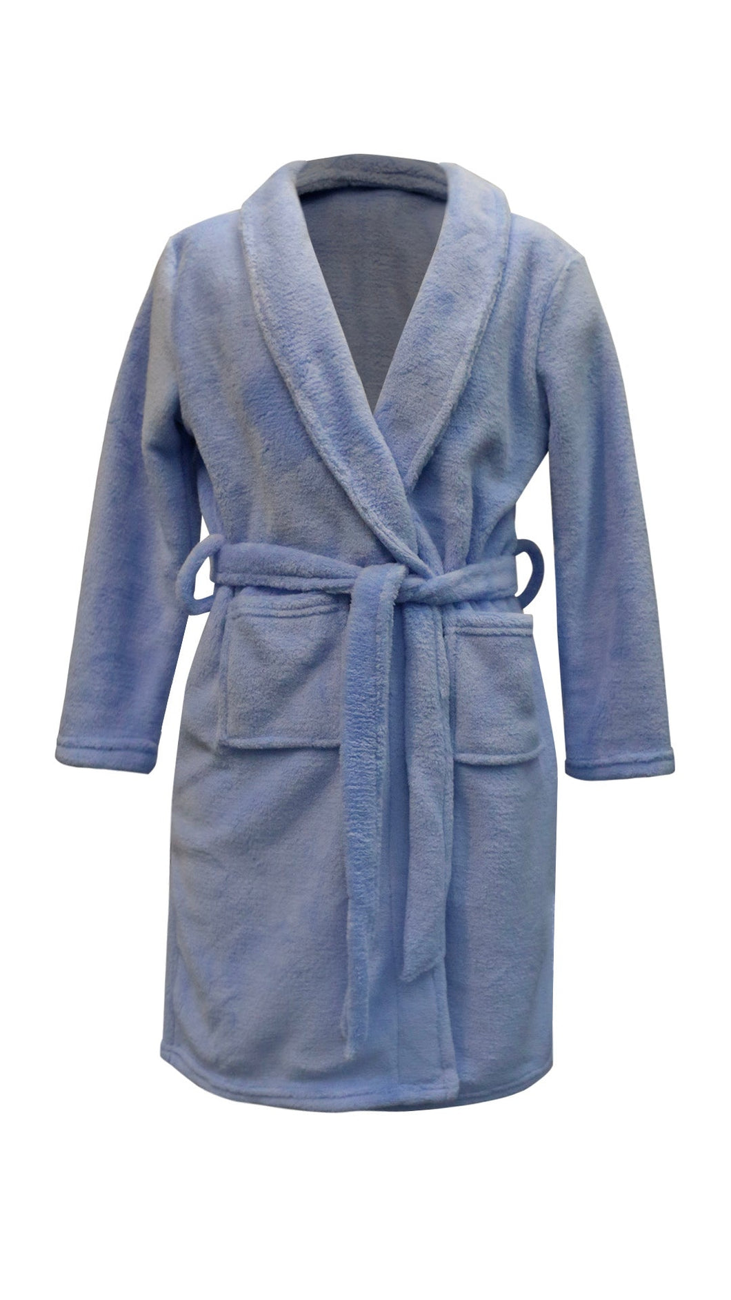 Girls Ice Blue Plush Robe