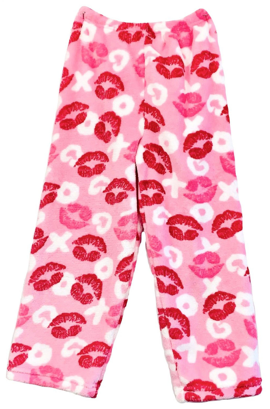 Girls Love & Kisses Print Plush Lounge Pant