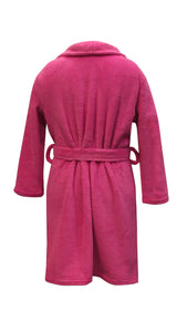 Girls Fuchsia Plush Robe