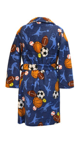Girls Sports Print Plush Robe