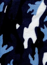 Blue Camo Print Fringe Edge Plush Throw Blanket